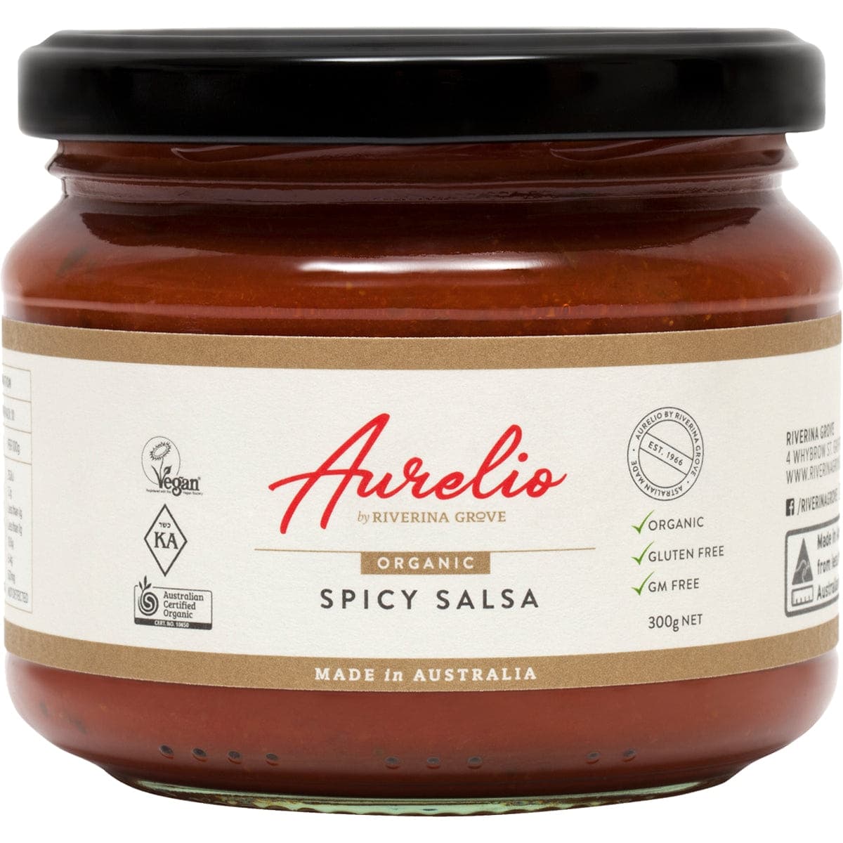 Aurelio Organic Spicy Salsa 300g