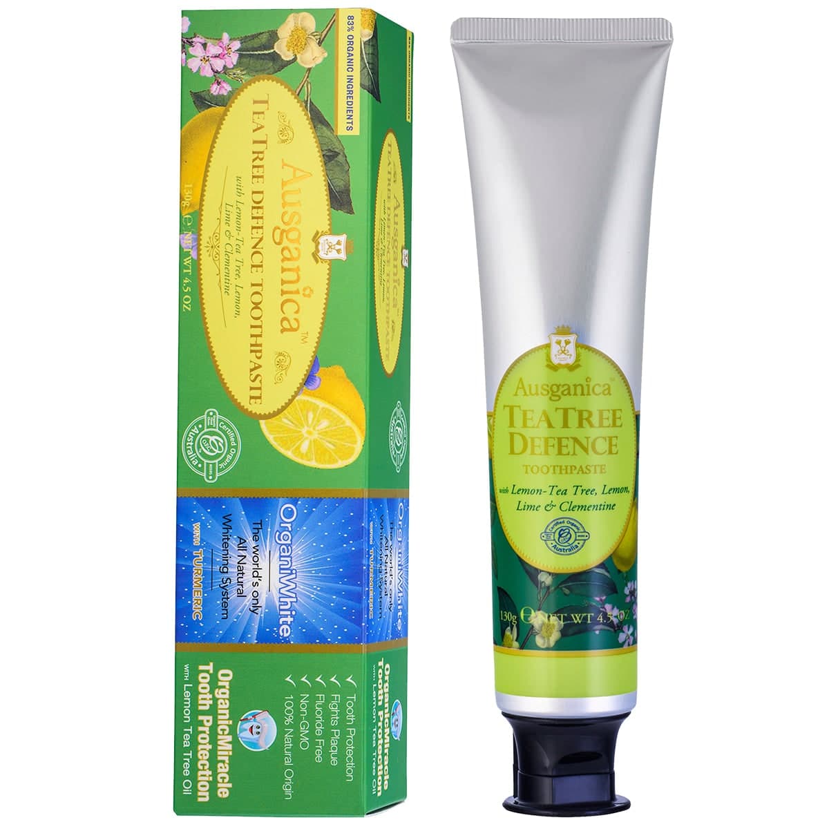 Ausganica Organiwhite Tea Tree Defence Toothpaste 130g