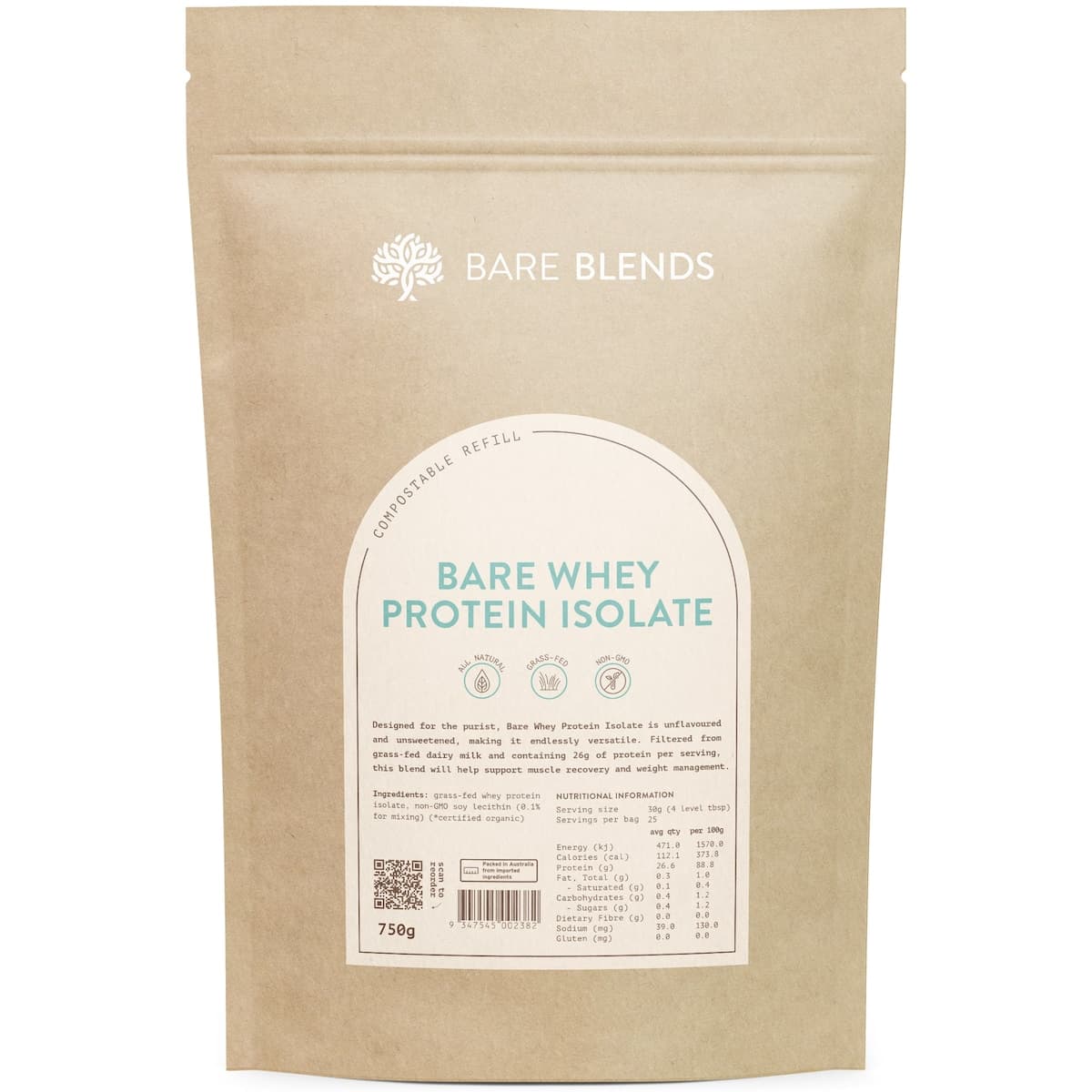Bare Blends Bare WPI Powder 750g