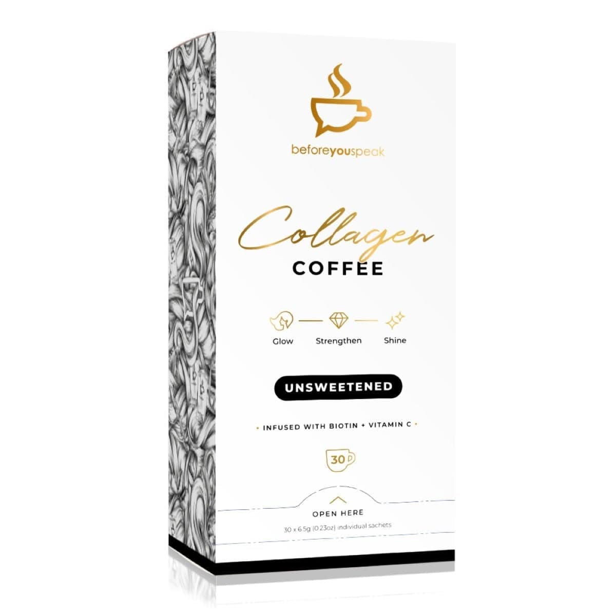 Beforeyouspeak Collagen Coffee Blend Unsweetened 30 x 6.5g