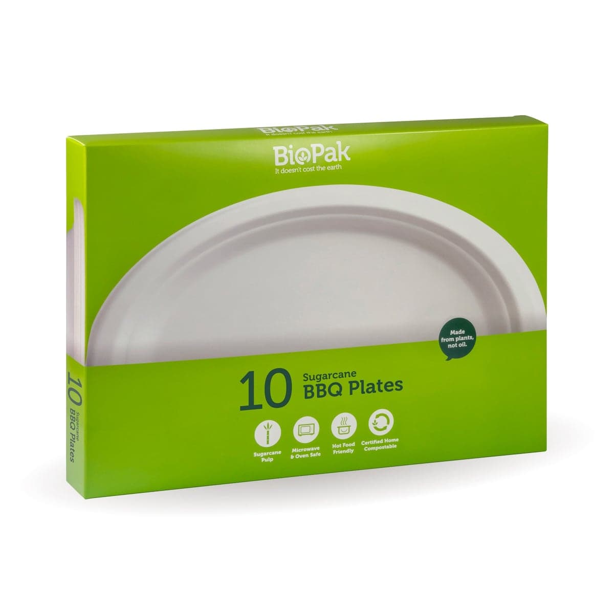 BioPak Plastic Free BioPlates Oval 10 Pack