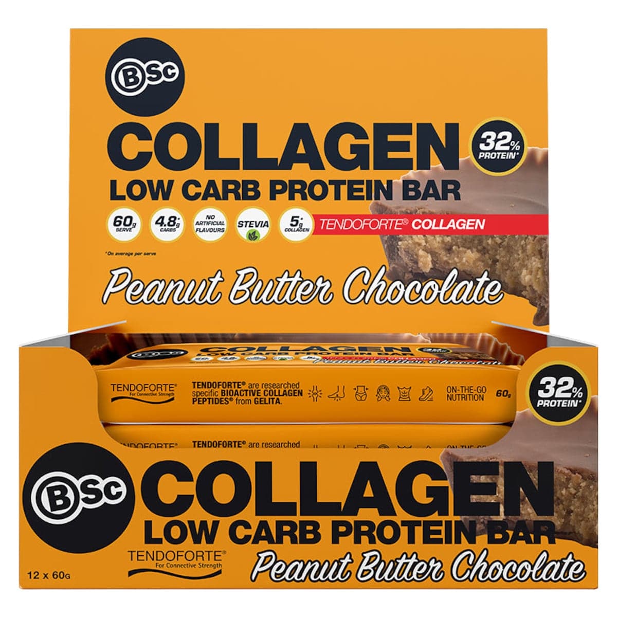 BSc Low Carb Collagen Protein Bar Peanut Butter Chocolate 12 x 60g