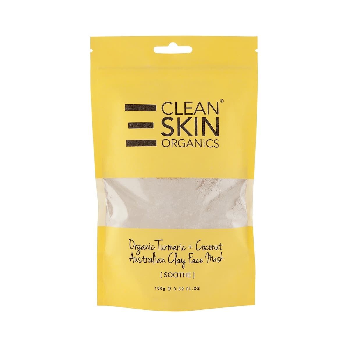 Clean Skin Organics Soothe Turmeric and Coconut Australian Clay Mask 100g