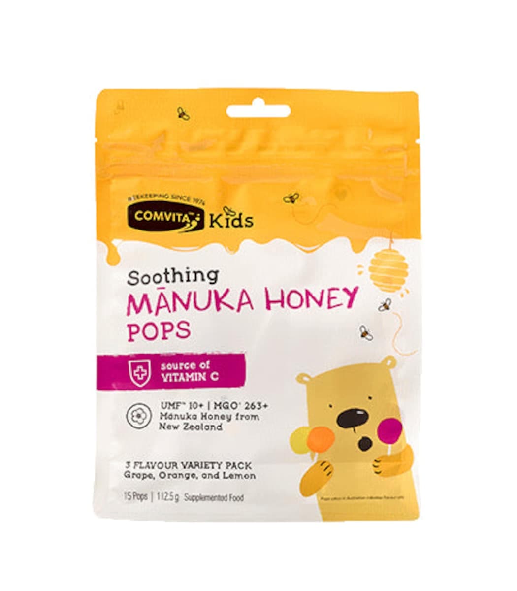 Comvita Kids Soothing Manuka Pops 3 Flavours 15 Pack