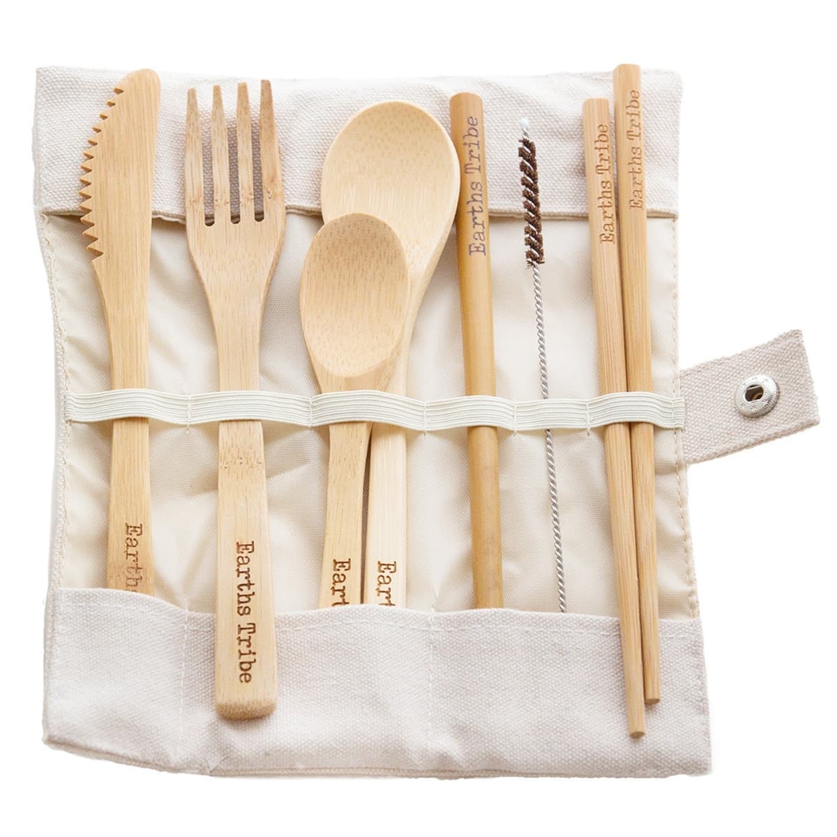 Earths Tribe Beige Bamboo Cutlery Set