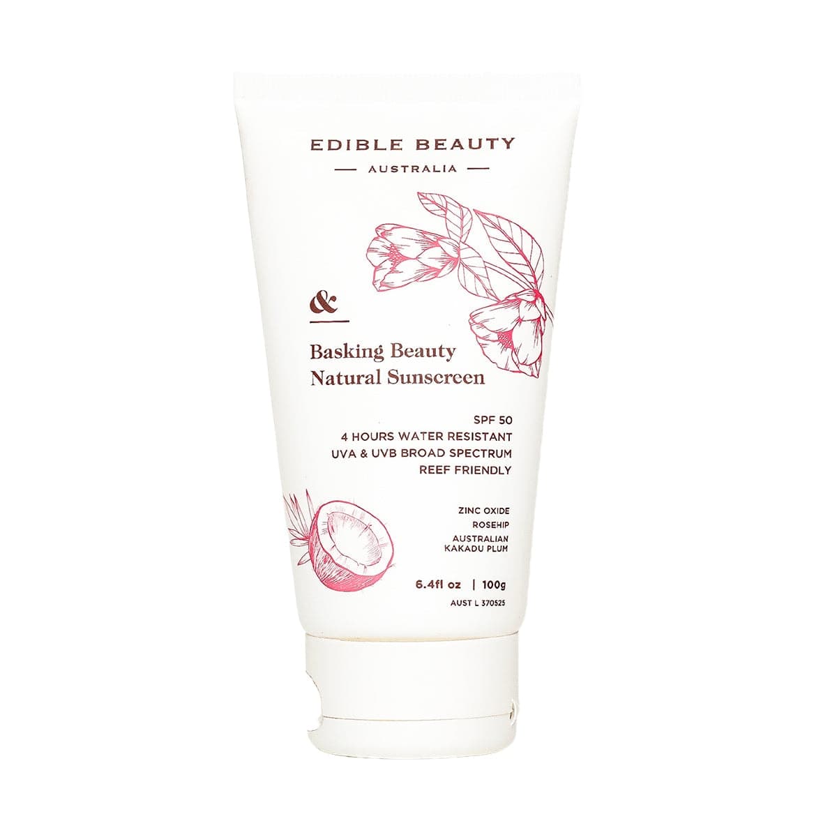 Edible Beauty Australia Basking Beauty Sunscreen SPF50 100g