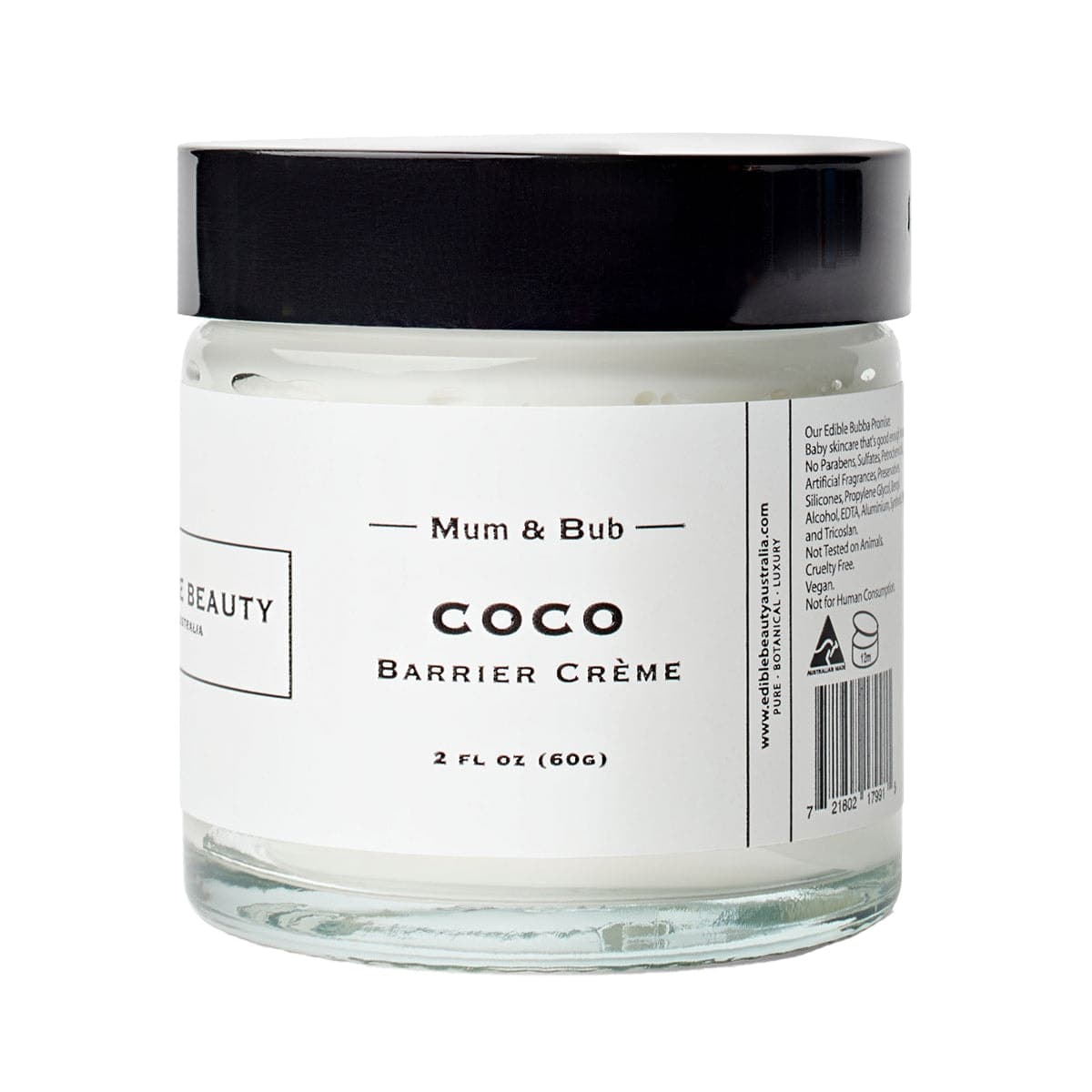 Edible Beauty Australia Mum & Bub Coco Barrier Cream 60g