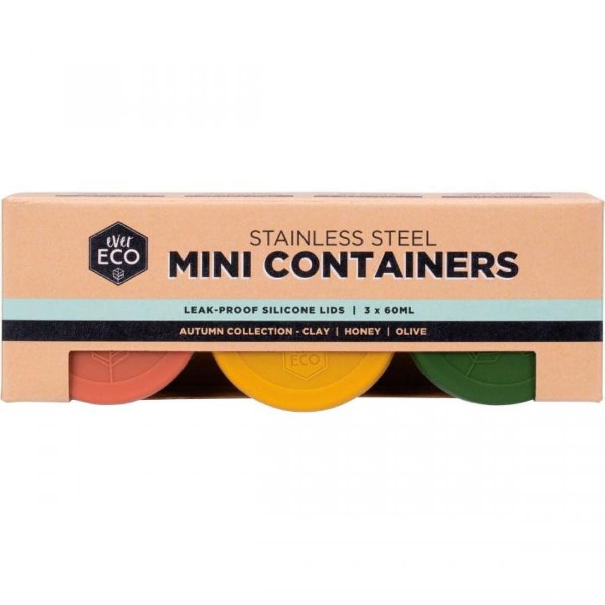 Ever Eco Stainless Steel Mini Containers Autumn Collection 3 Pack