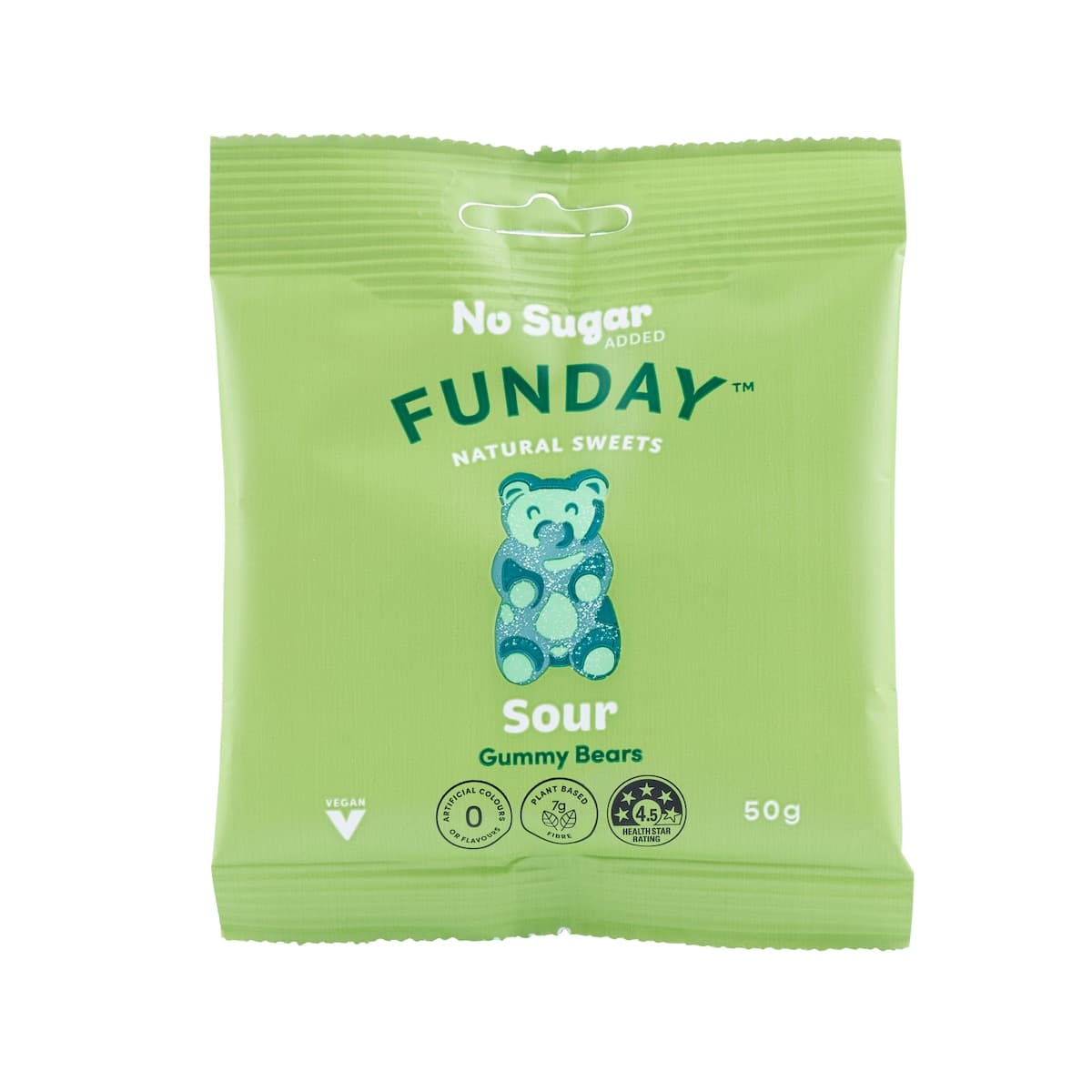 Funday No Sugar Gummy Bears Sour 50g