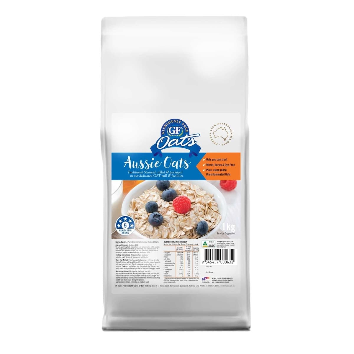 Gloriously Free Uncontaminated Oats 1kg