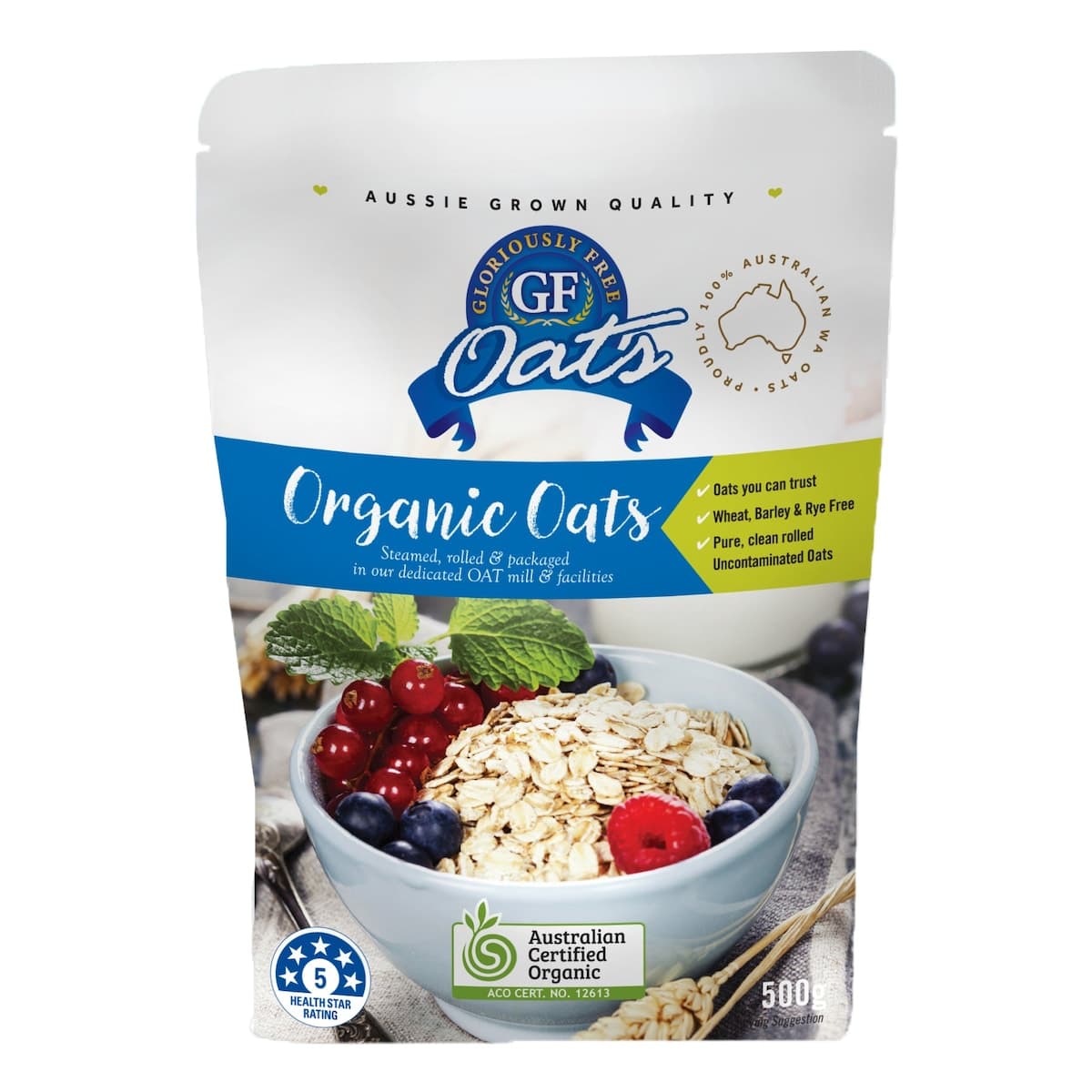 Gloriously Free Uncontaminated Organic Oats 500g