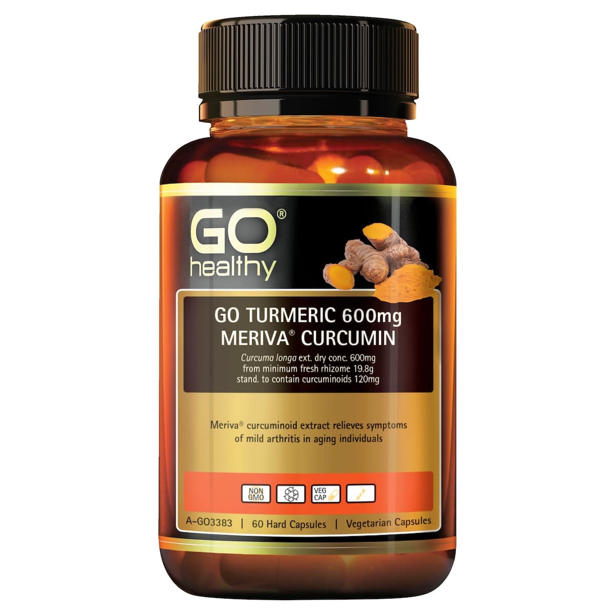 GO Healthy Turmeric 600Mg 60 Vege Capsules