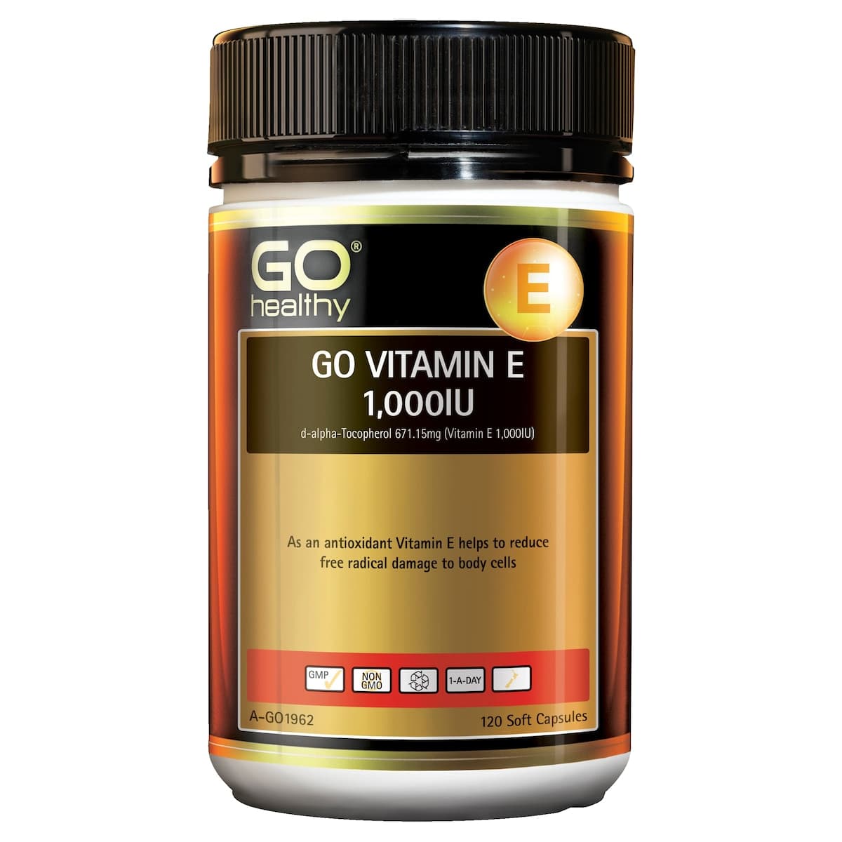 GO Healthy Vitamin E 1000IU 120 Softgel Capsules