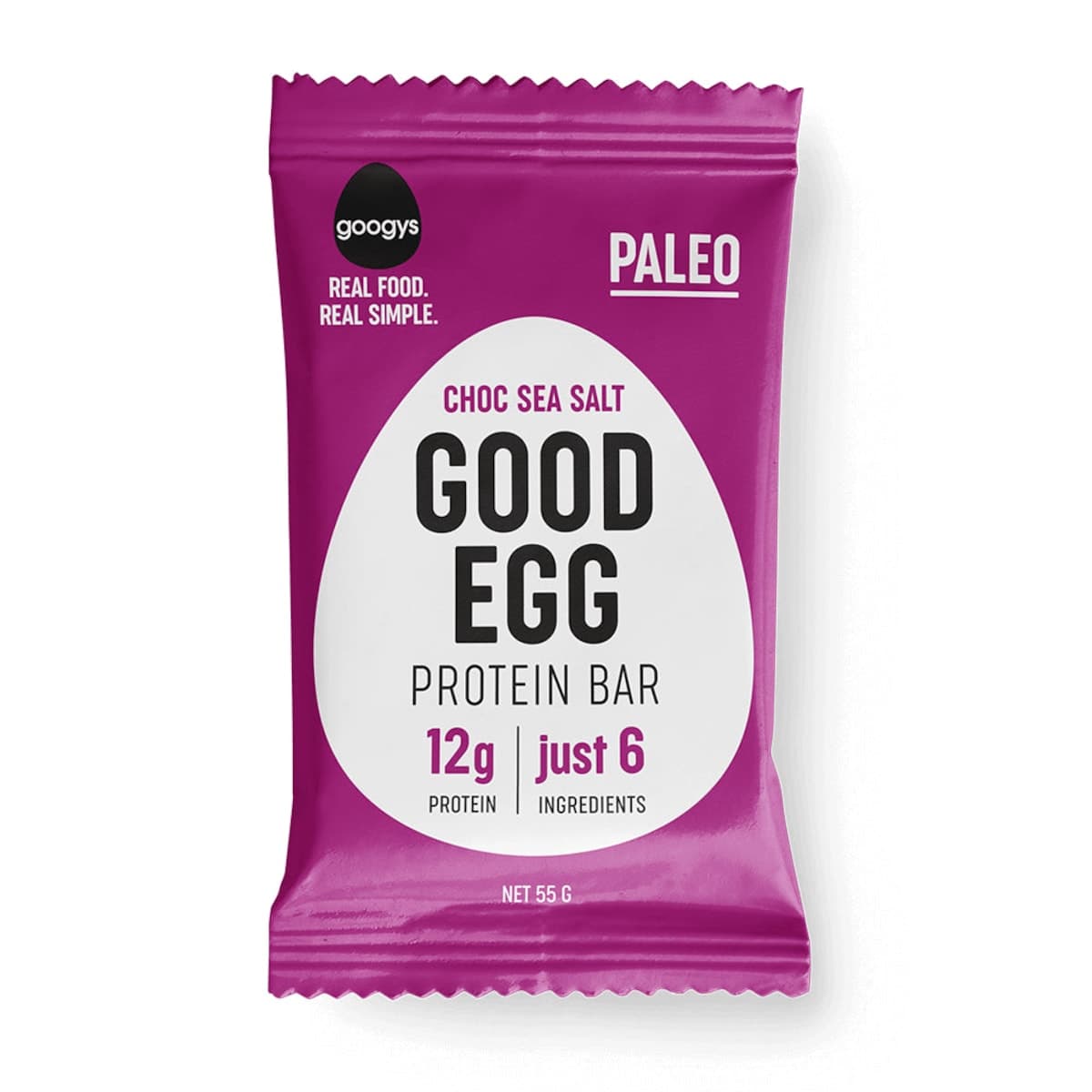 Googy's Good Egg Protein Bar Choc Sea Salt 55g