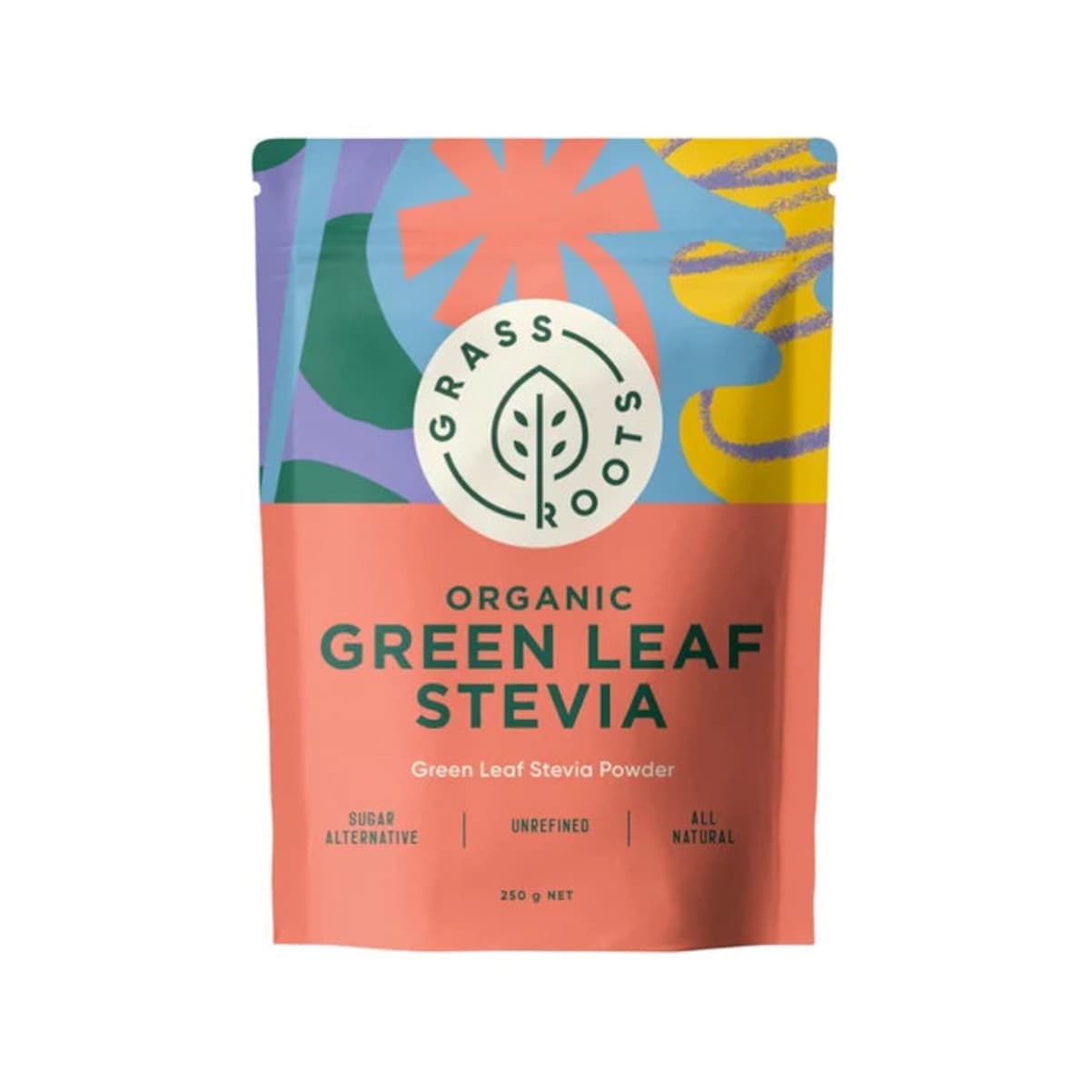 Grass Roots Organic Green Leaf Stevia Powder 250g