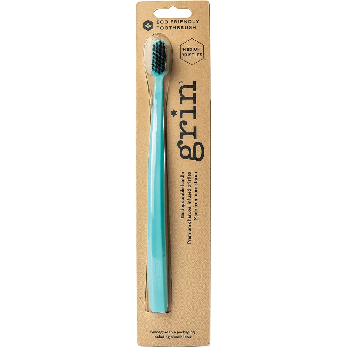 Grin Biodegradable Toothbrush Medium - Grin Mint