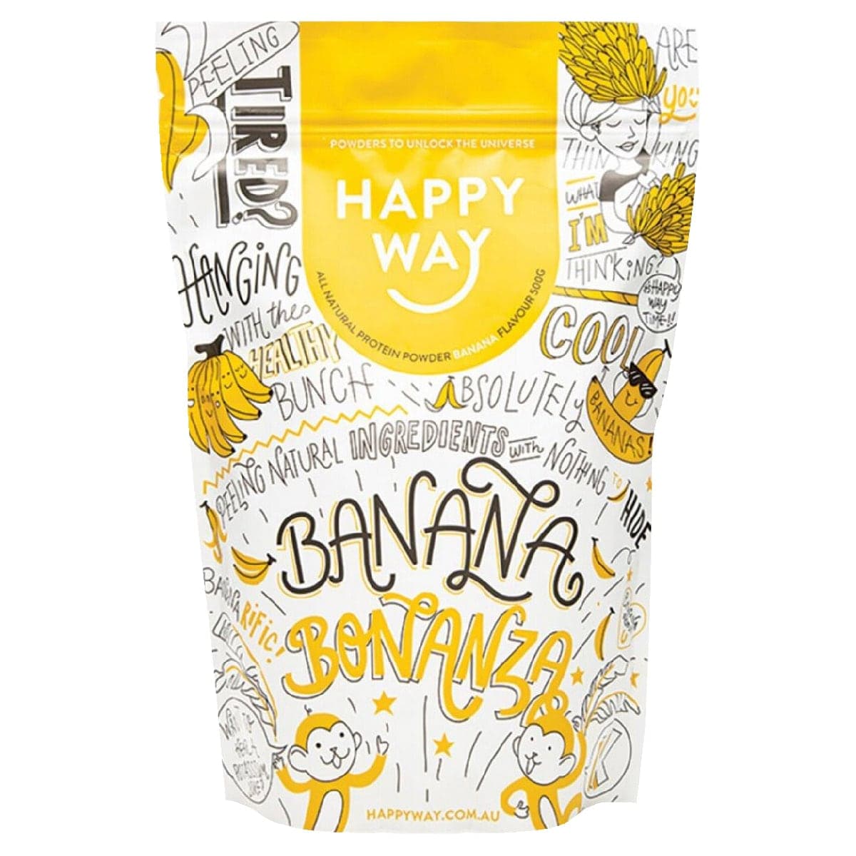 Happy Way Whey Protein Powder Banana 500g