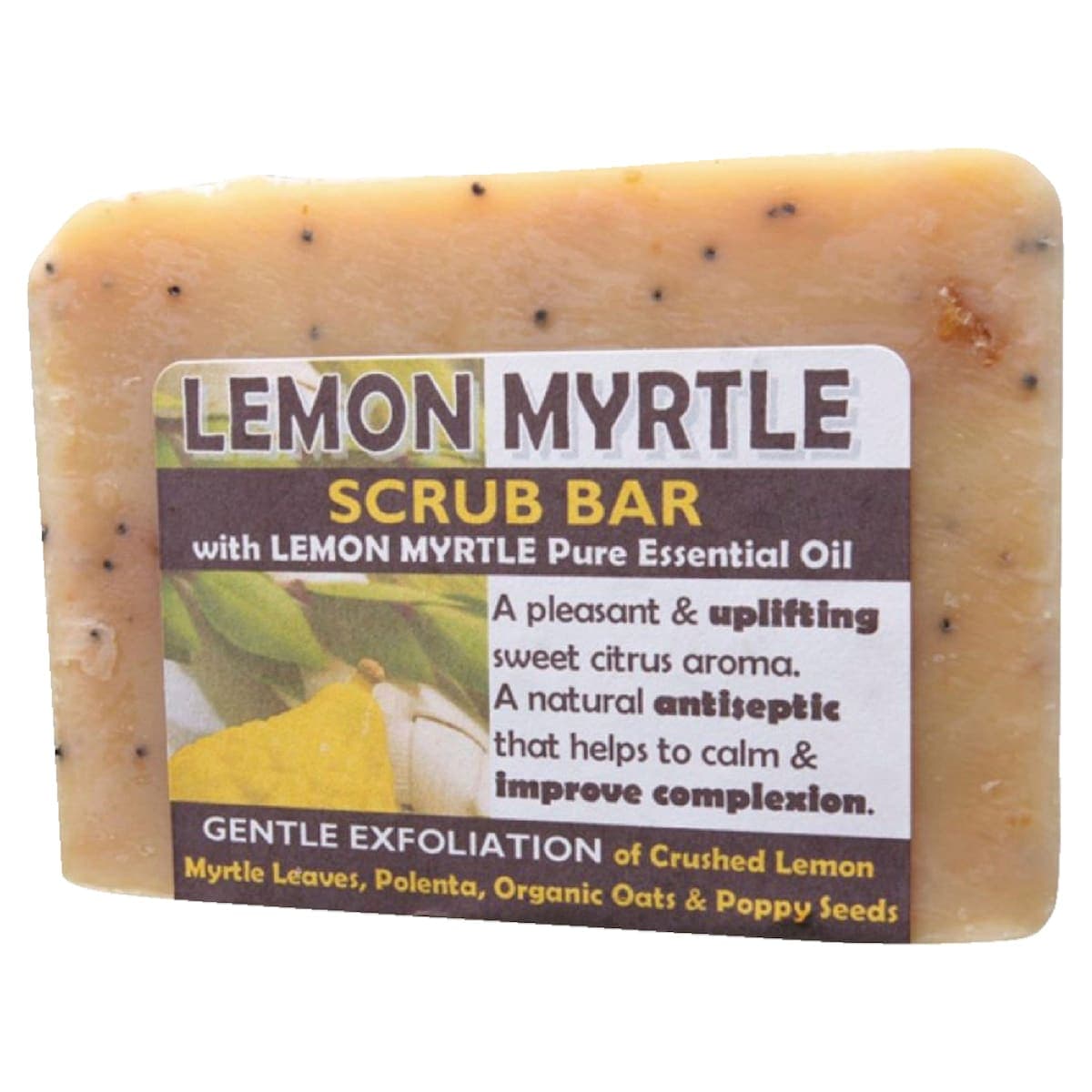 Harmony Soapworks Soap Scrub Bar Lemon Myrtle 140g