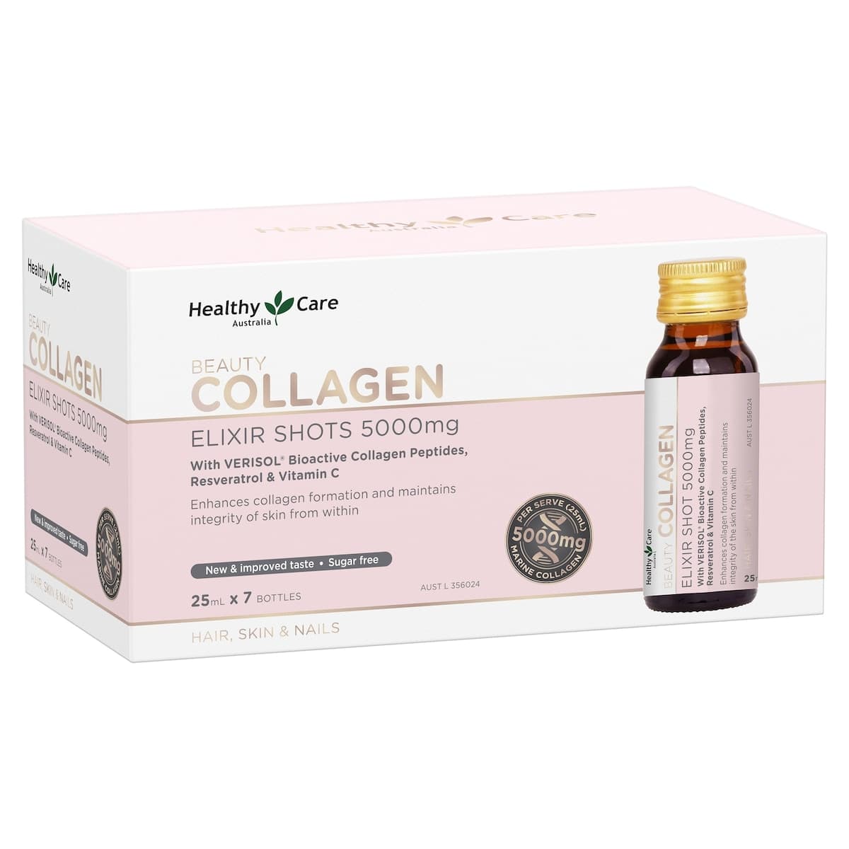Healthy Care Beauty Collagen Elixir Shots 5000mg 7 x 25ml