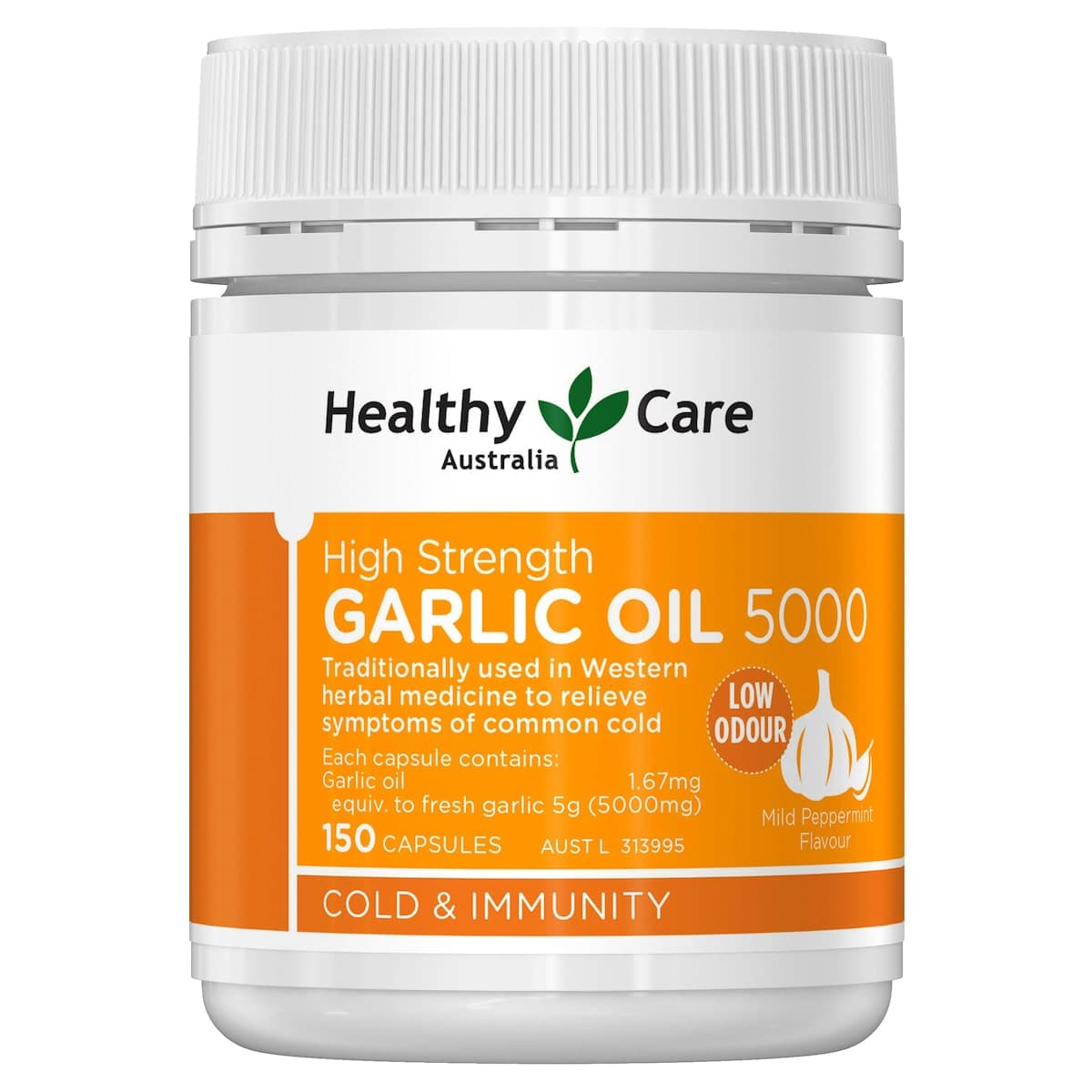 Healthy Care High Strength 5000mg Garlic Oil 150 Capsules