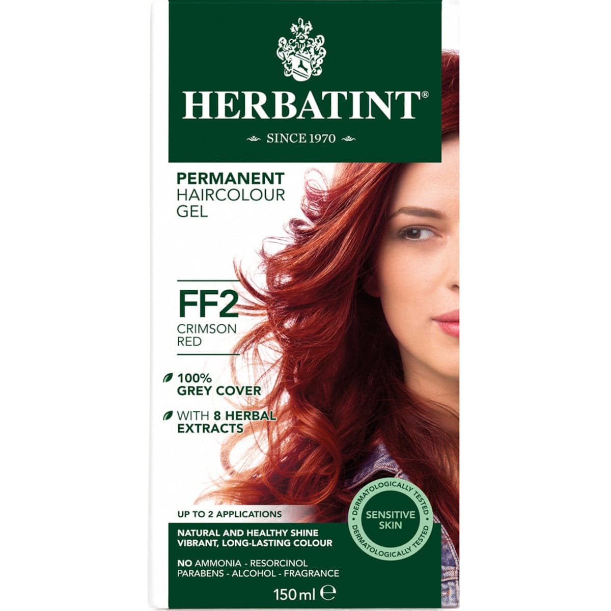Herbatint Permanent Hair Colour Gel FF2 Crimson Red 150ml