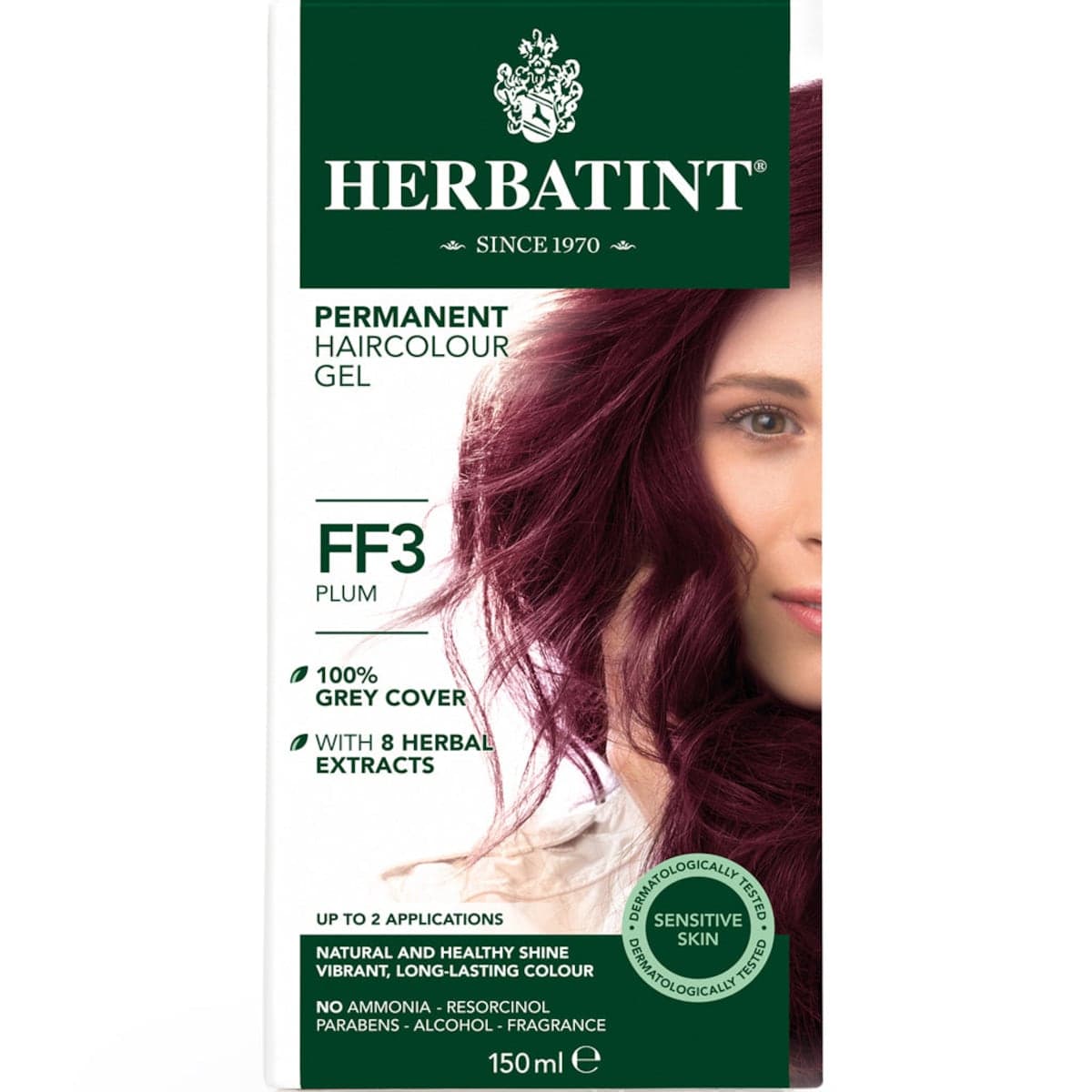 Herbatint Permanent Hair Colour Gel FF3 Plum 150ml
