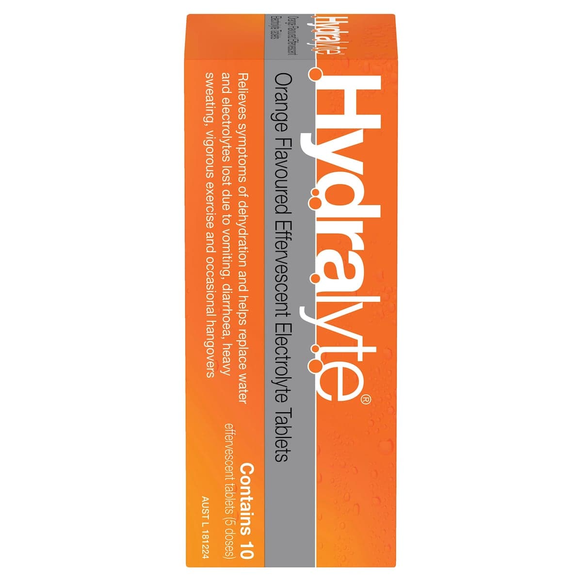 Hydralyte Effervescent Electrolyte Tablets Orange 10 Pack