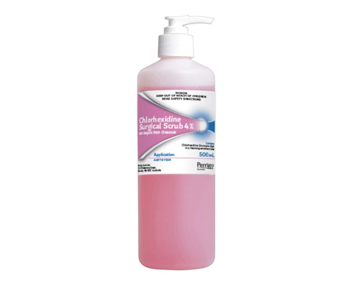 Perrigo 4% Chlorhexidine Surgical Scrub 500ml