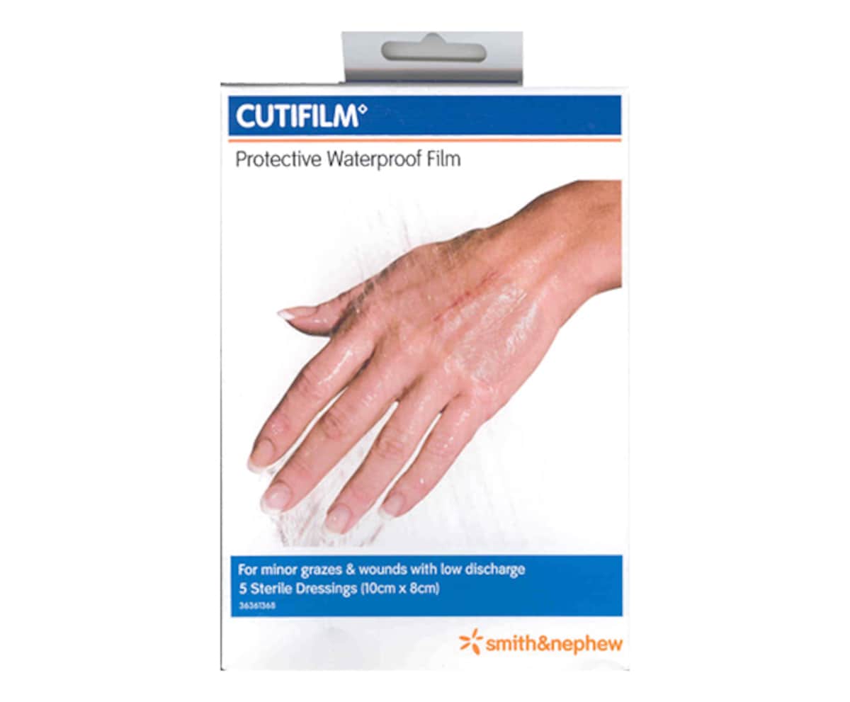Cutifilm Protective Waterproof Film 10cm x 8cm 5 Pack by Smith & Nephew