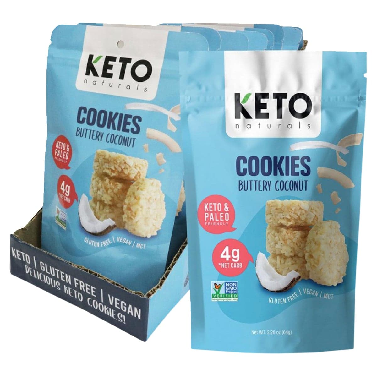Keto Naturals Cookies Buttery Coconut 64g