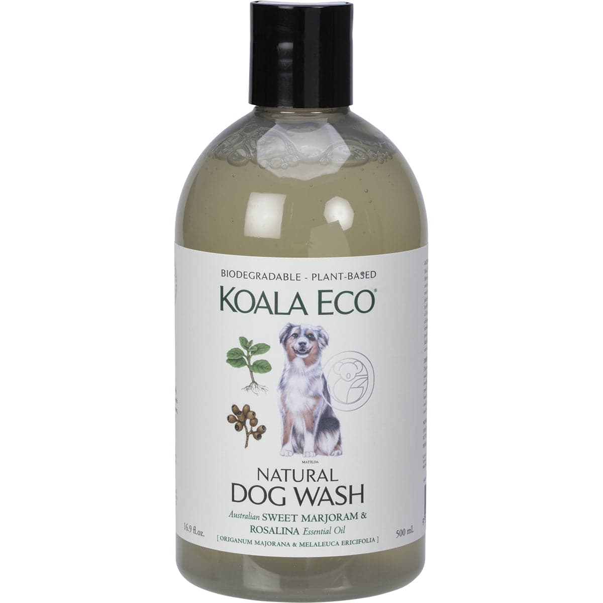 Koala Eco Natural Dog Wash Sweet Marjoram & Rosalina Essential Oil 500ml