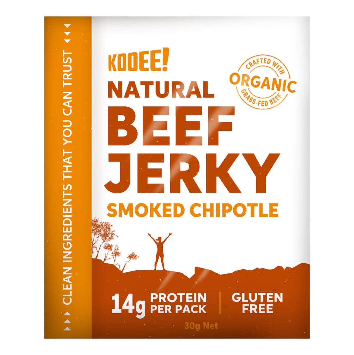 Kooee Natural Beef Jerky Smoked Chipotle 30g