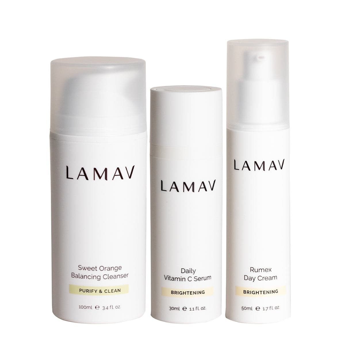 LAMAV Organic Skincare Essentials Brightening 3 Pack