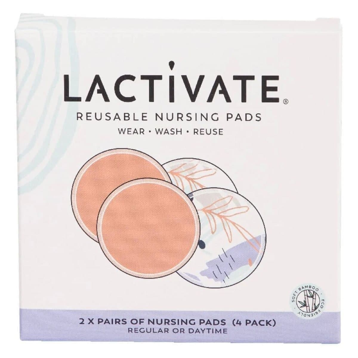 Lactivate Reusable Day Nursing Pads 4 Pack