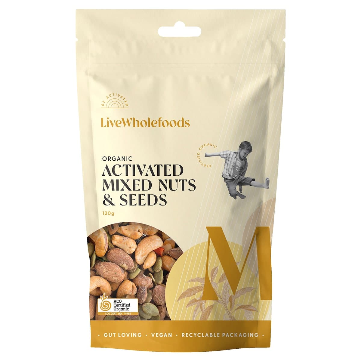 Live Wholefoods Org Activated Mixed Nuts & Seeds 120g