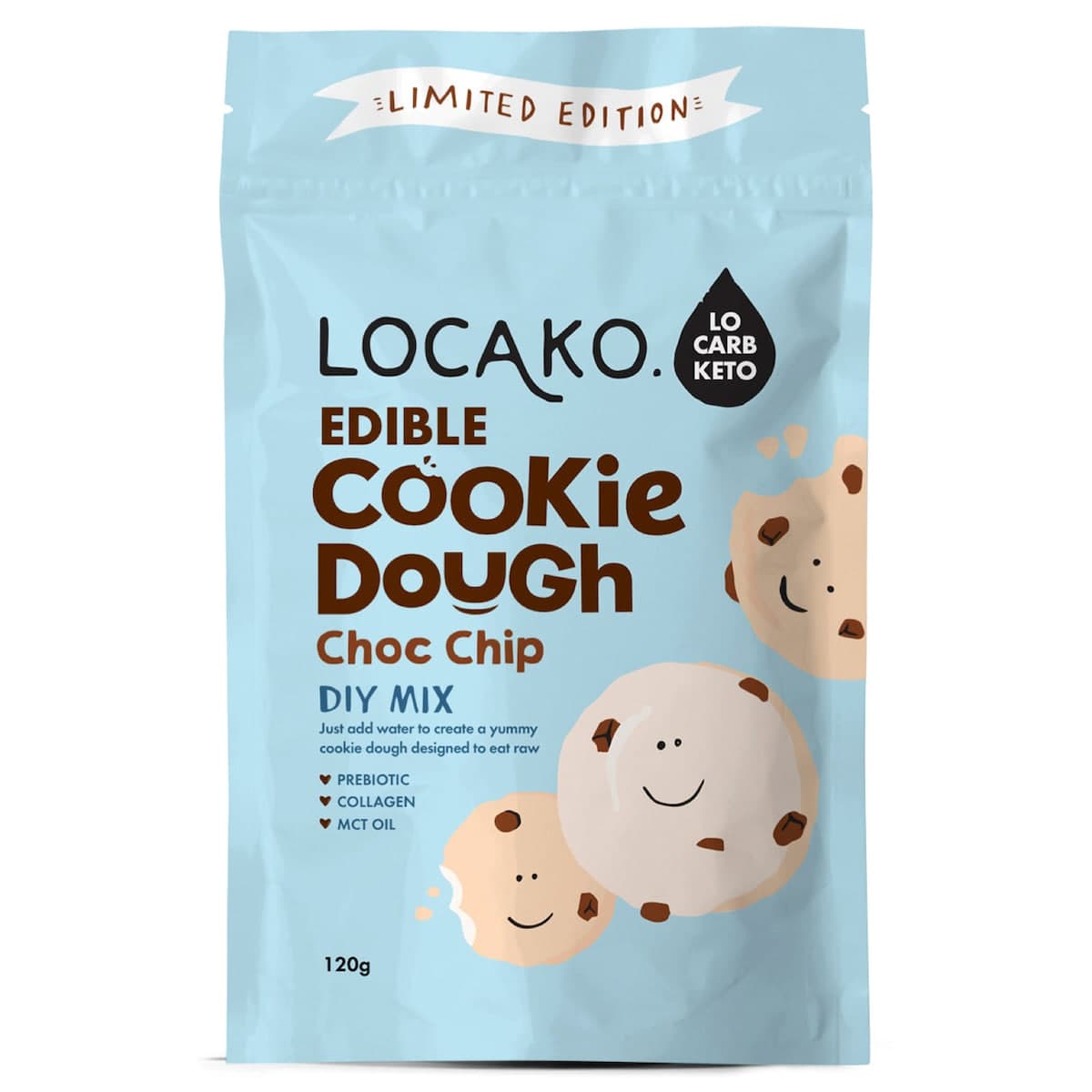 Locako Cookie Dough Choc Chip 120G