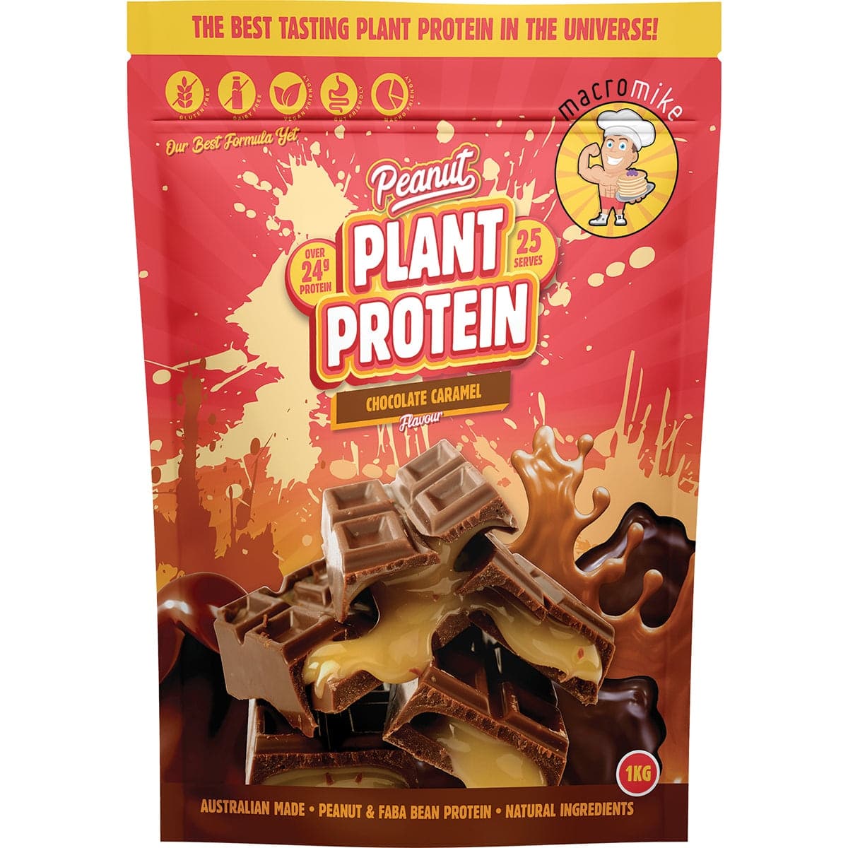 Macro Mike Peanut Plant Protein Chocolate Caramel 1kg