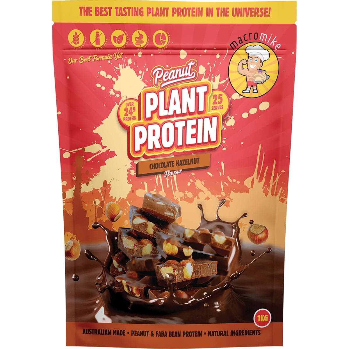 Macro Mike Peanut Plant Protein Chocolate Hazelnut 1kg
