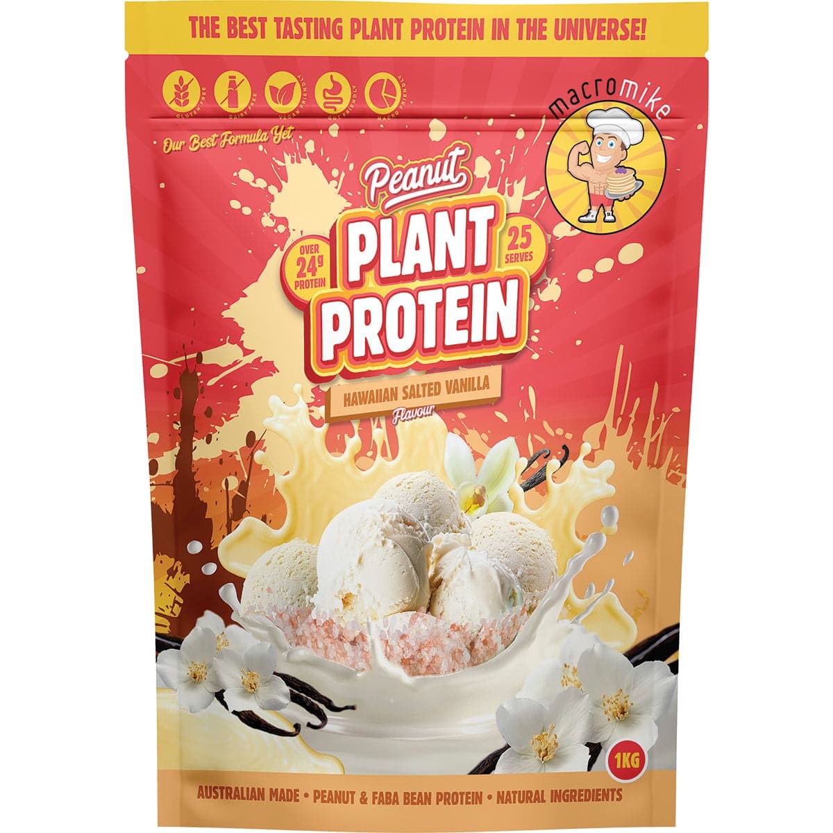 Macro Mike Plant Based Protein Hawaiian Salted Vanilla 1kg