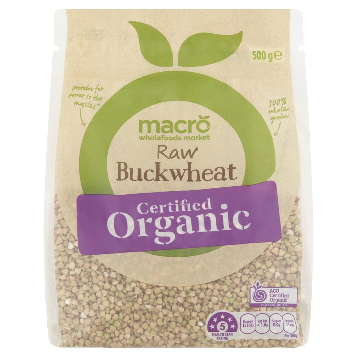 Macro Organic Raw Buckwheat 500g