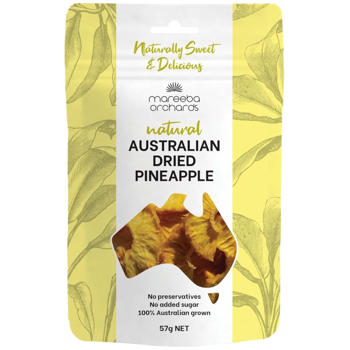 Mareeba Orchards Australian Dried Pineapple 57g