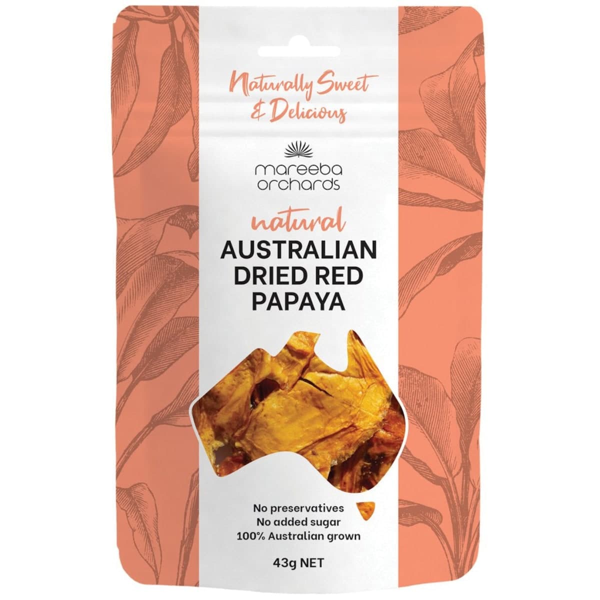 Mareeba Orchards Australian Dried Red Papaya 43g