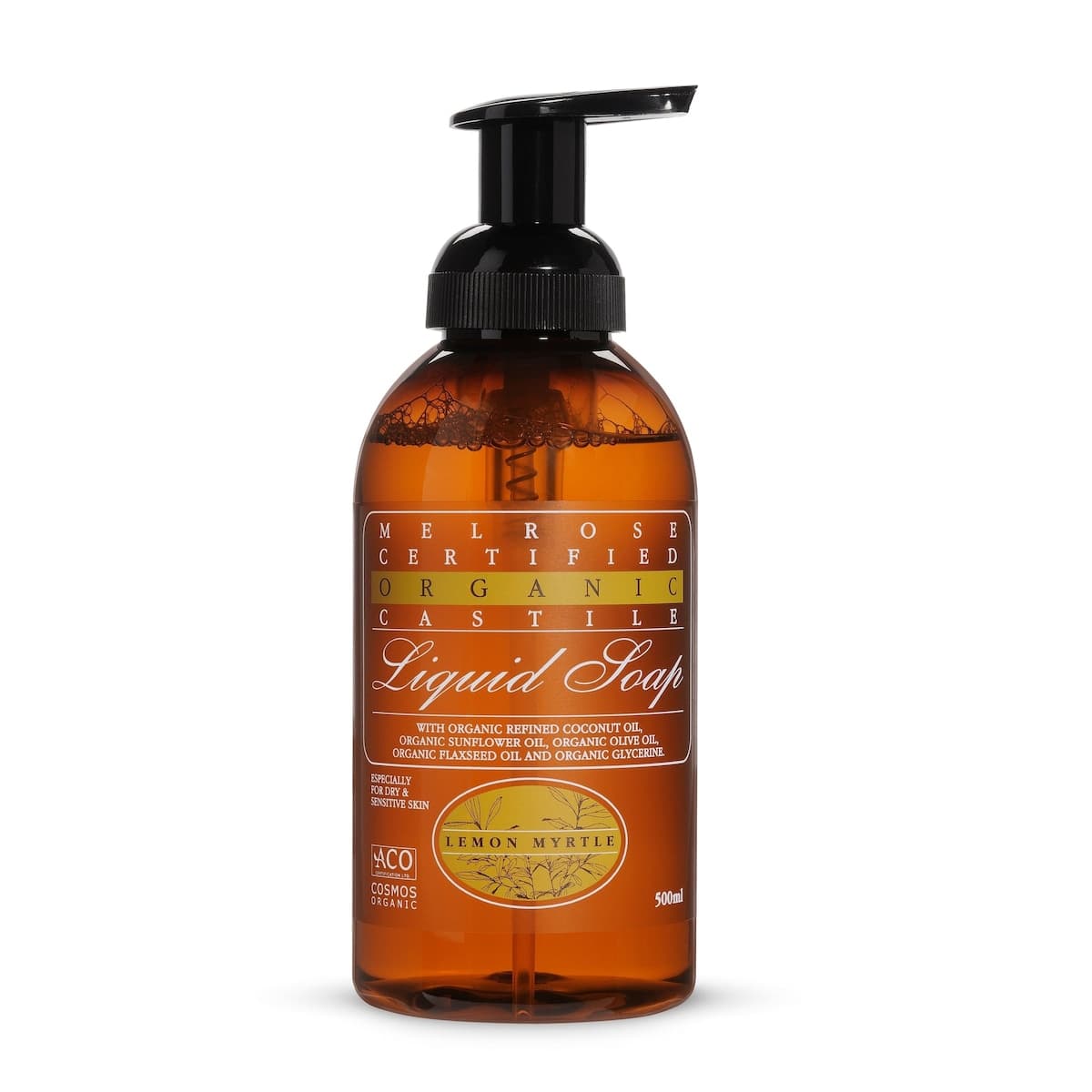 Melrose Organic Castile Liquid Soap Lemon Myrtle 500ml