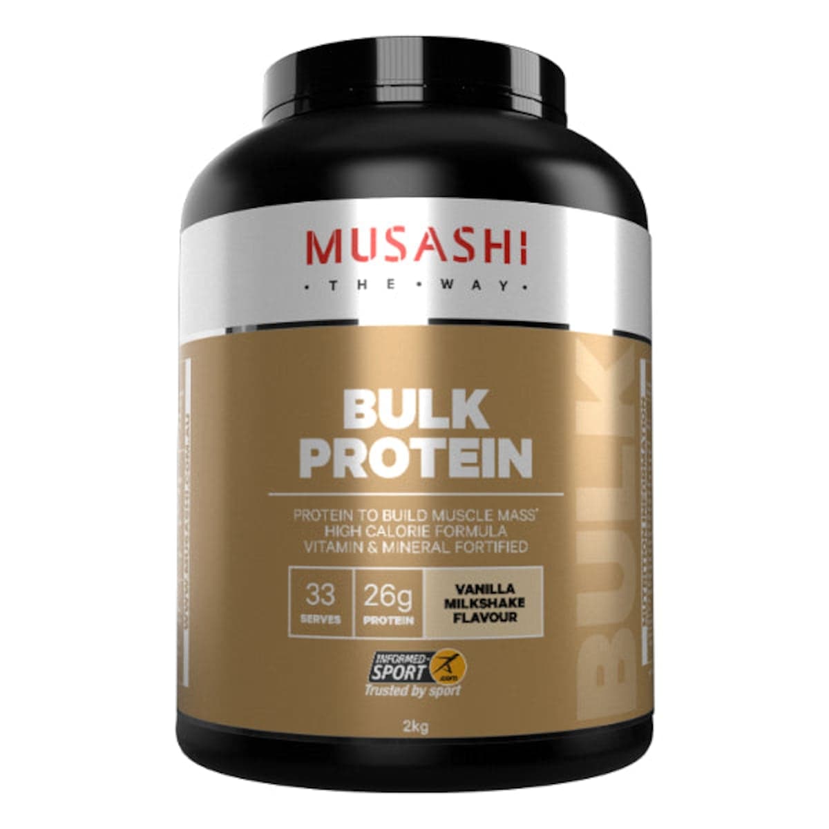Musashi Bulk Protein Powder Vanilla Milkshake 2kg