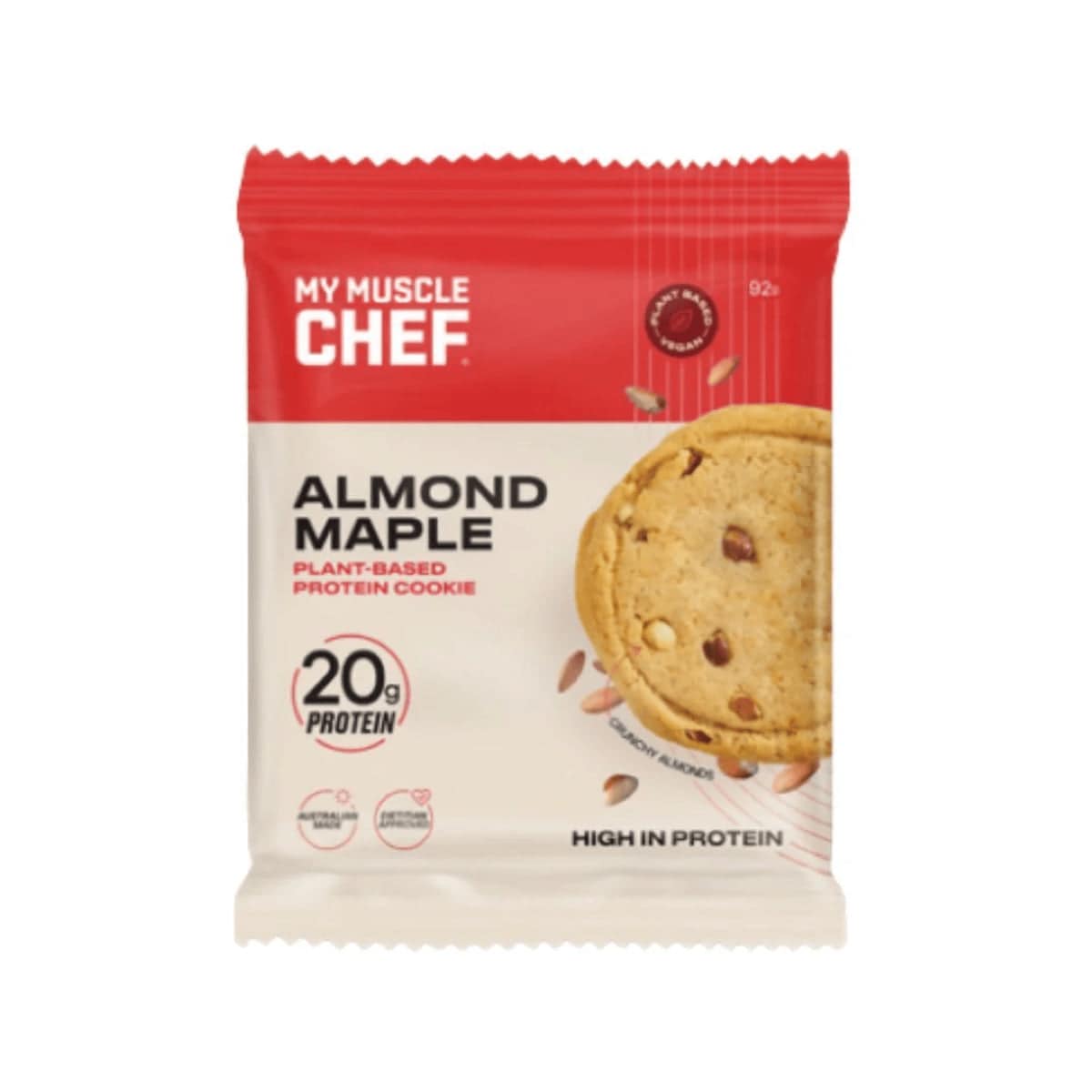 My Muscle Chef Plant Based Protein Cookie Almond Maple 12 x 92g