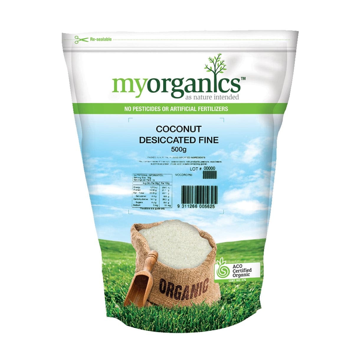 My Organics Coconut Desiccated Fine 500g