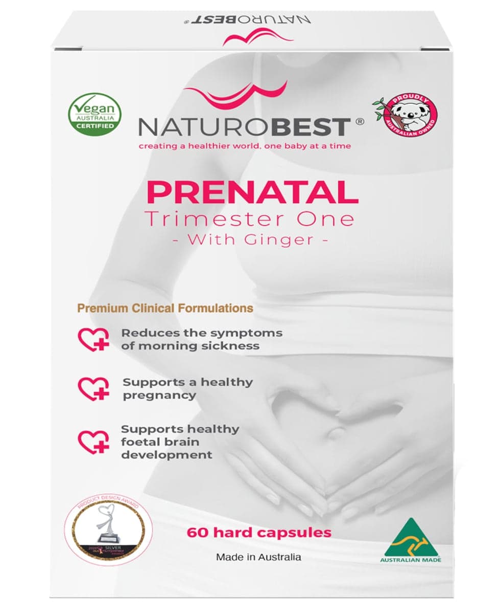 NaturoBest Prenatal Trimester One with Ginger 60 Capsules