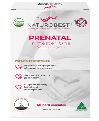 NaturoBest Prenatal Trimester One with Ginger 60 Capsules