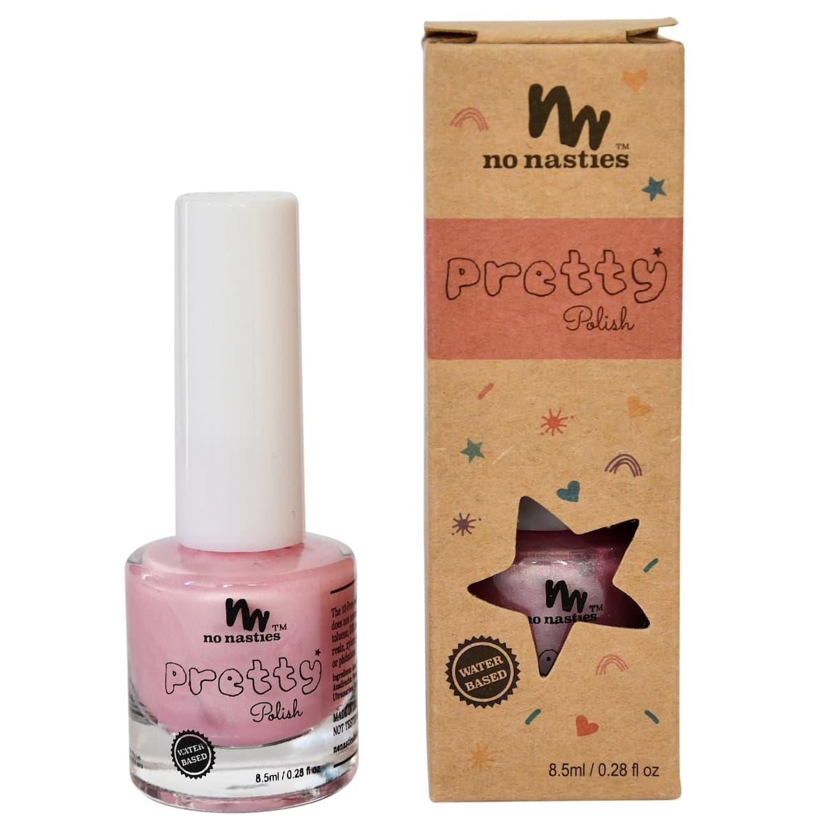 No Nasties Pastel Pink Water-Based Kids Nail Polish 8.5ml
