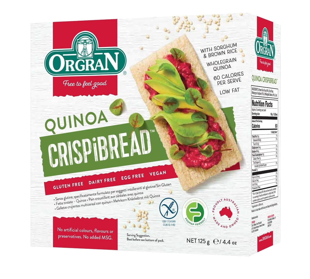 Orgran Quinoa Crispibread 125g